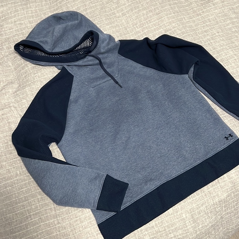 Blue Under Armour coldgear hoodie, size M